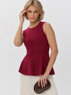 Вечерний топ-блузка с баской