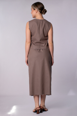 Жилет женский 4338зпа, какао #429Кк064338зп