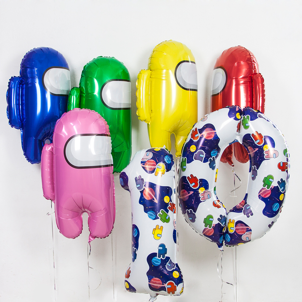 Шар (26''/66 см) Фигура, Космонавтик, Игра среди нас, Красный