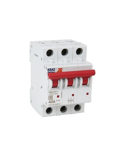 Выключатель нагрузки модульный 3п 40А OptiDin BM63Р УХЛ3 КЭАЗ 103895