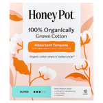 The Honey Pot Company, впитывающие тампоны из 100% органического хлопка, супер, 18 шт.