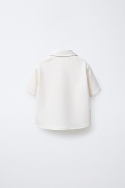ZARA РУБАШКА COMFORT, ЭКРЮ