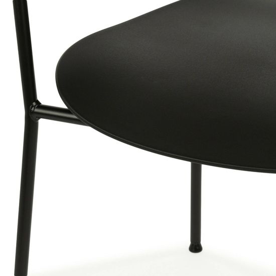 Стул Pedigree Arm черный стальной каркас и пластиковая спинка