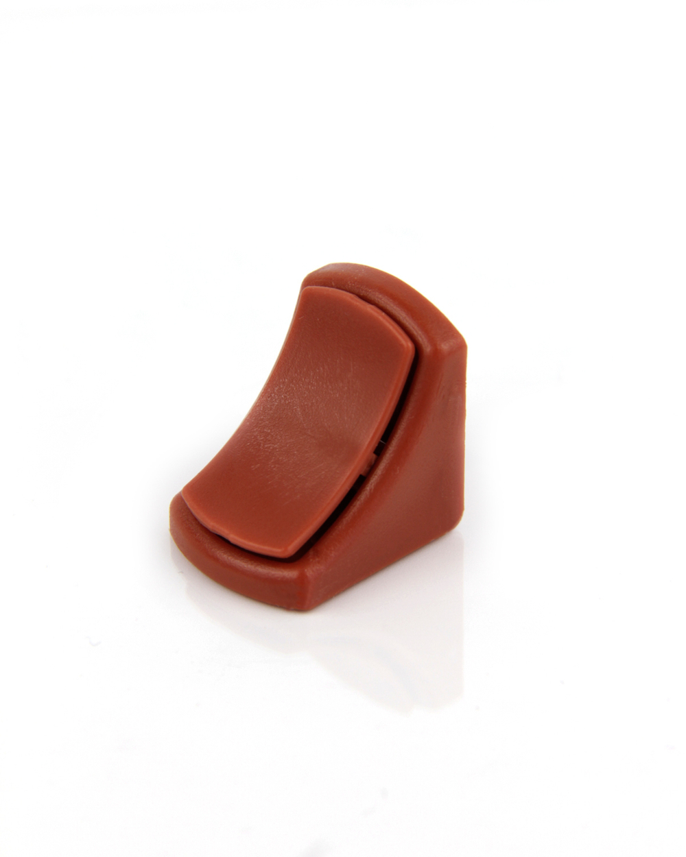 УГОЛОК МЕБ. МЕТАЛЛИСТ 24*24*20 С ЗАГЛУШКОЙ ПЛАСТ.КОРИЧНЕВЫЙ