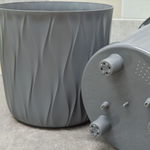 Горшок цветочный Desert 6,1л с дренажной вставкой, d217мм, h211мм (серый)