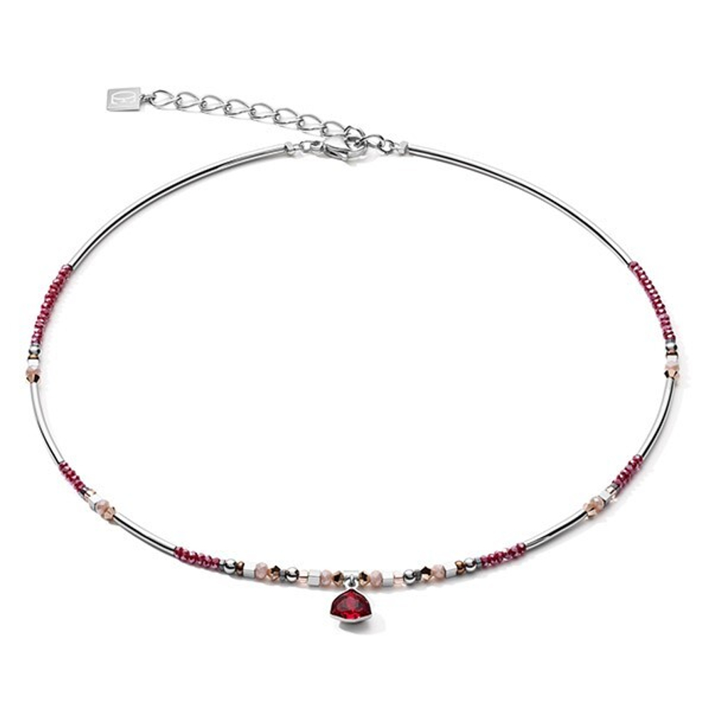 Колье Coeur de Lion Pendant Curvy Triangle Red 5032/10-0300