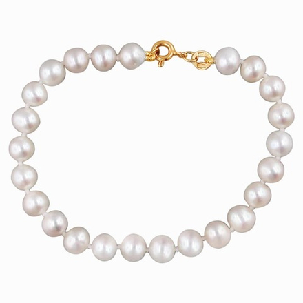 Браслет с жемчугом из красного золота 585 пробы JA-B-311563-1