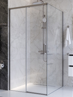 Душевой уголок Cezares PLANE-A-1-100-C-IN, 100х100х195, профиль сатин, стекло прозрачное