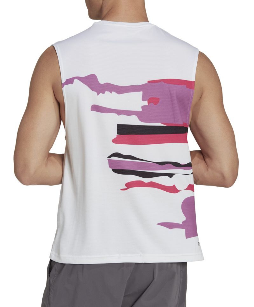 Футболка мужская теннисная Adidas New York Unitefit Sleeveless Tee - white