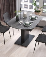 Стол обеденный Хлоя раскладной 120-180*90 керамика темная