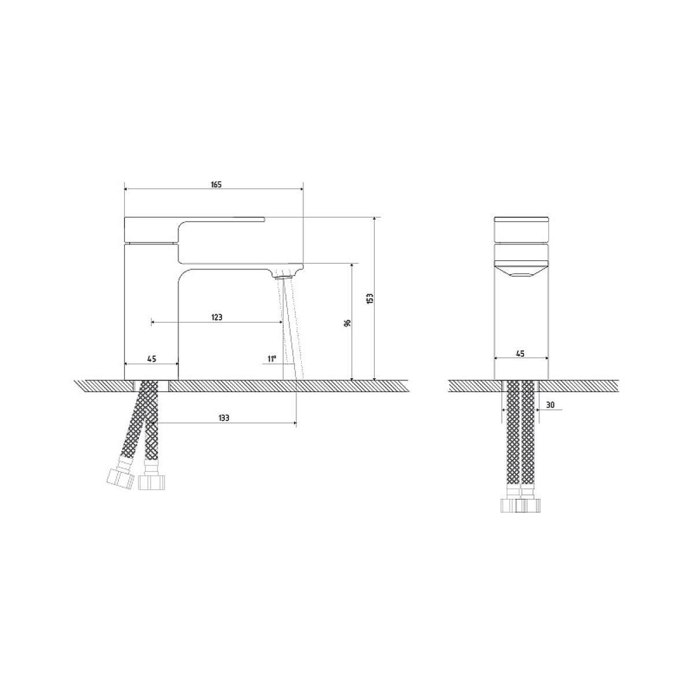 Смеситель для раковины FENDI 67013