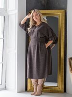 Платье 1360 черно-коричневый Novita (Акция)