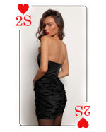 Платье мини корсетное черное