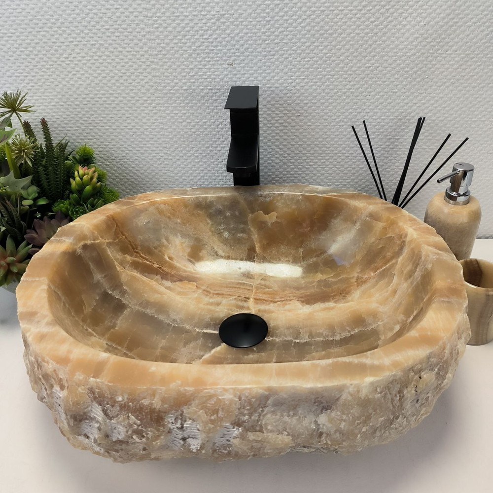 Раковина из оникса Erozy Yellow EO-62573 52*41*16 0096