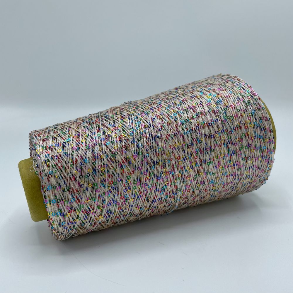 Пряжа для вязания COFIL 55% полиамид  45% пайетки  (100 гр на конусе)