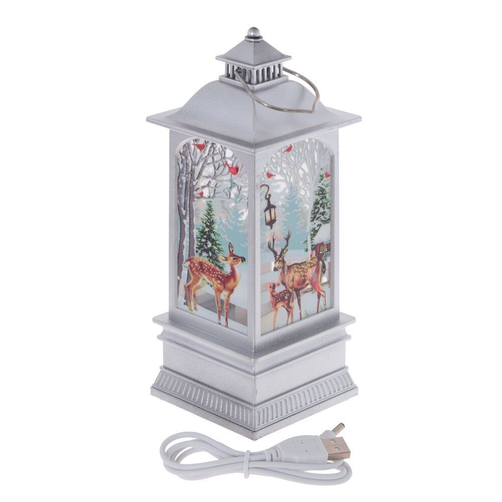 GAEM Изделие декоративное "Фонарь" (подсвет, AAAх3 н/п +USB) L7,5 W7,5 H20 см, 5в.