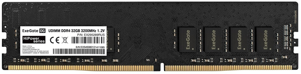 Модуль памяти DDR4 32GB Exegate HiPower