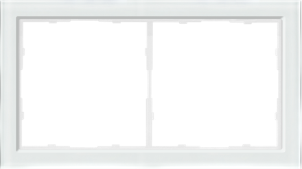 Рамка 2-я белое стекло,  серия R98 Glass