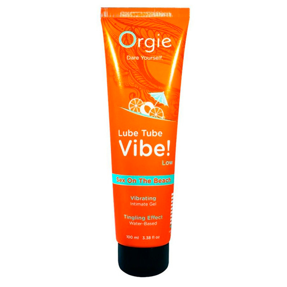 Гель с эффектом вибрации и ароматом коктейля Секс на пляже Orgie Lube Tube Vibe Low Sex On The Beach 100мл
