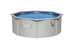 Стальной бассейн Bestway Hydrium Pool Set 360х120 см + песочный ф/насос 3028 л/ч, лестница, тент, подстилка (56574 BW)