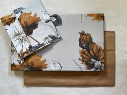 Постельное белье 2 спальное евро макси Blumarine Liuba Ochre желтое