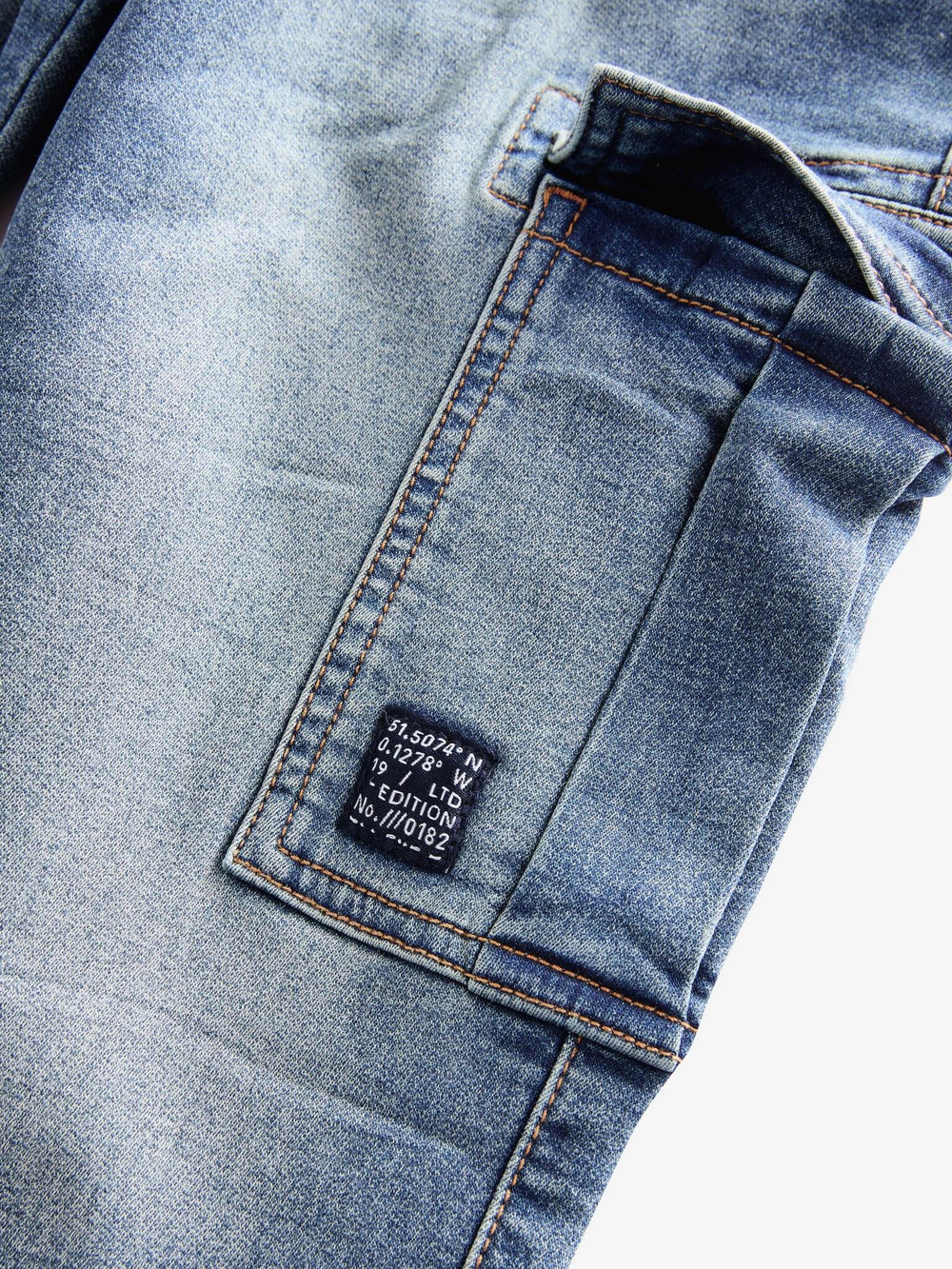 Джинсы карго для мальчика Next 186-200, Синий