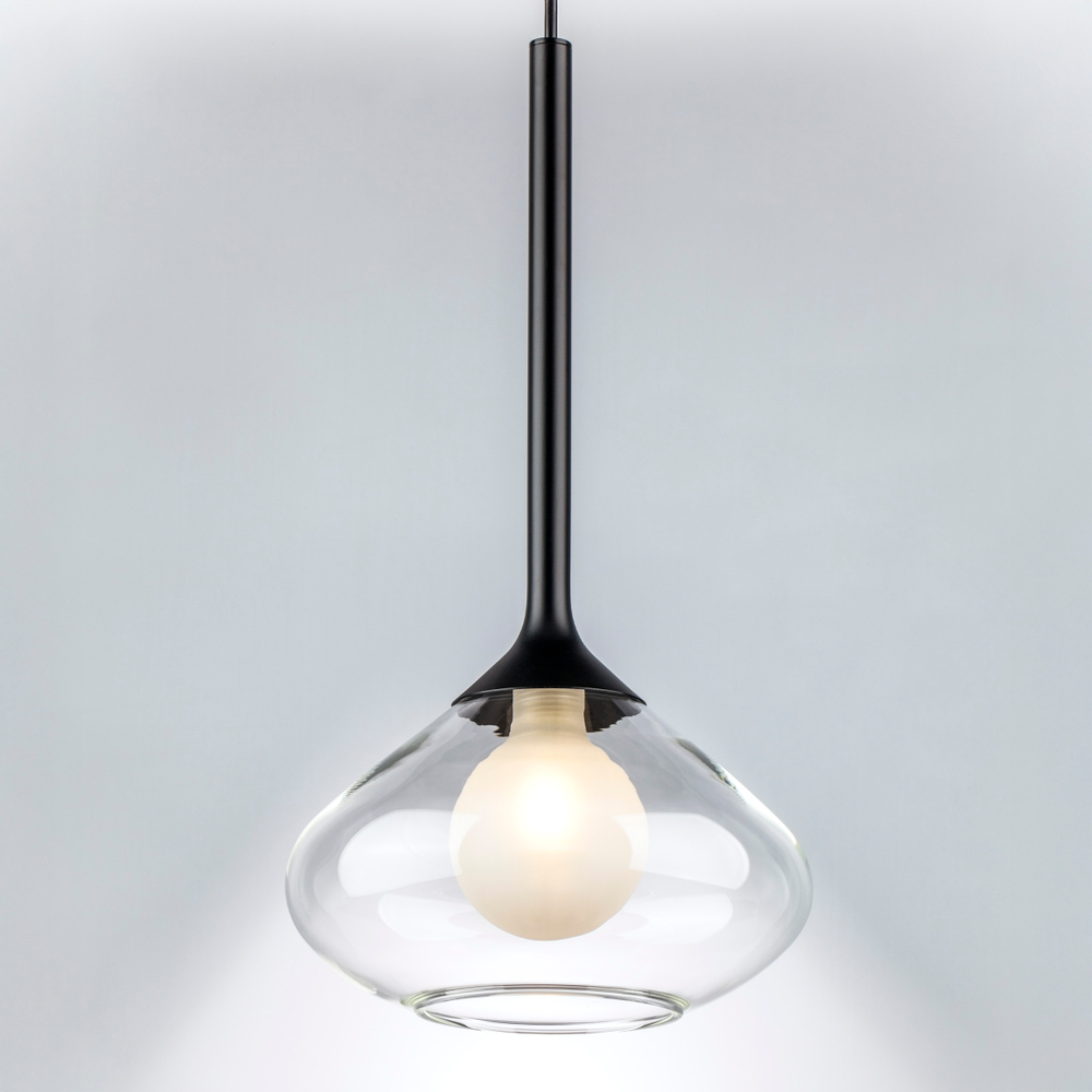 801203 Люстра VETRO 1х6W(led) G9 ЧЕРНЫЙ/ПРОЗРАЧНЫЙ