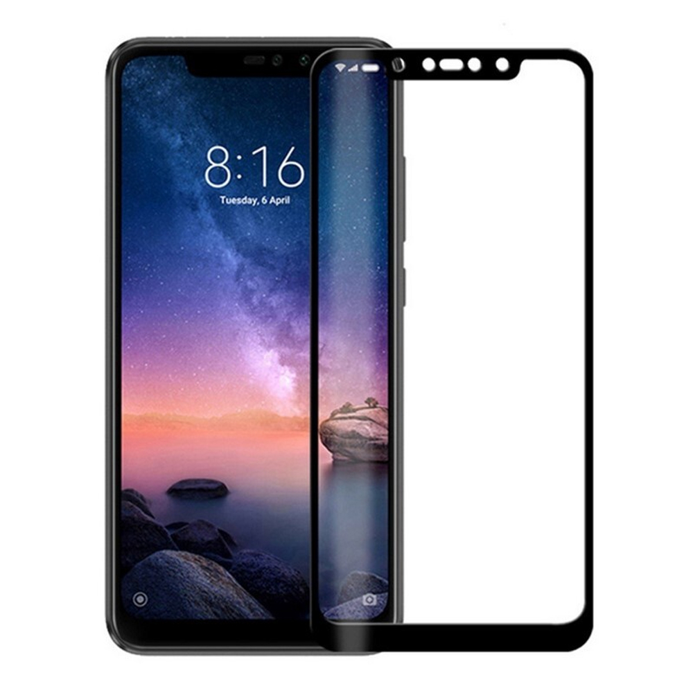 Защитное стекло Xiaomi RedMi Note 6 pro (черный) 9D тех.упаковка