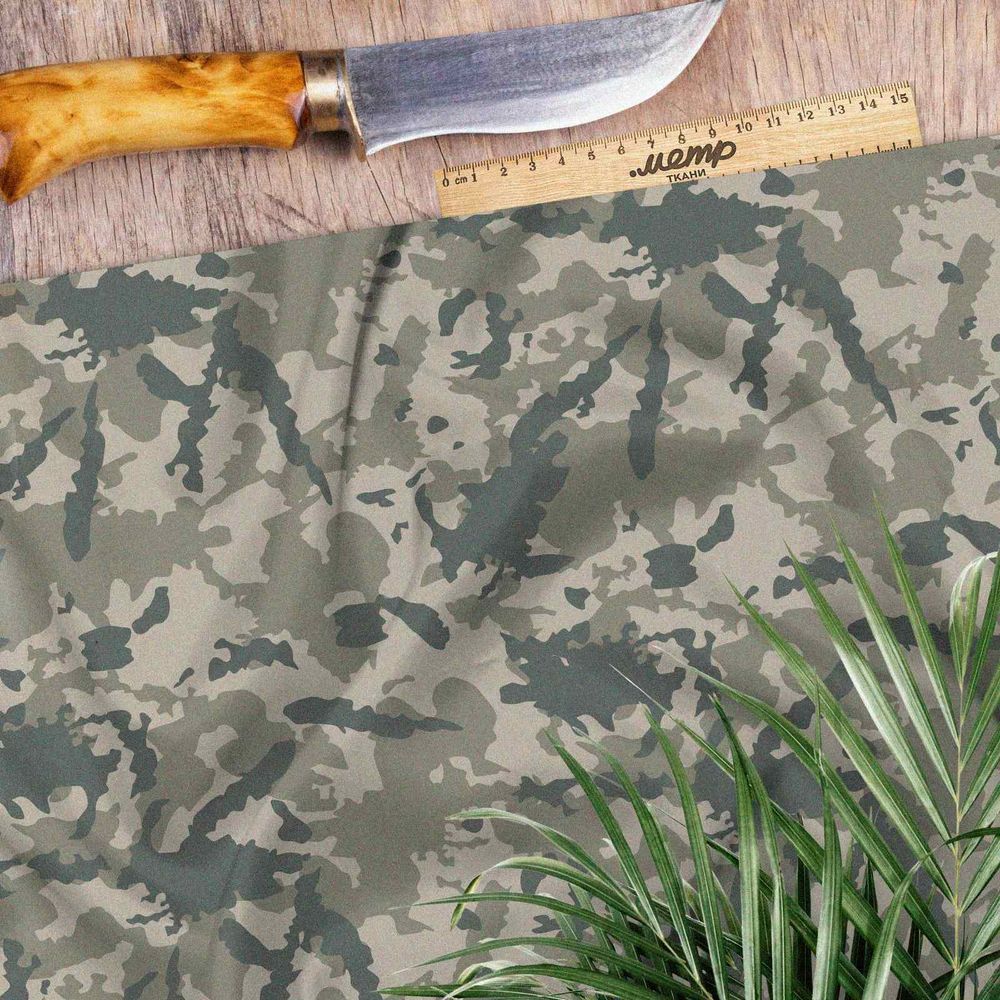 Ткань атлас серо-зеленый хаки