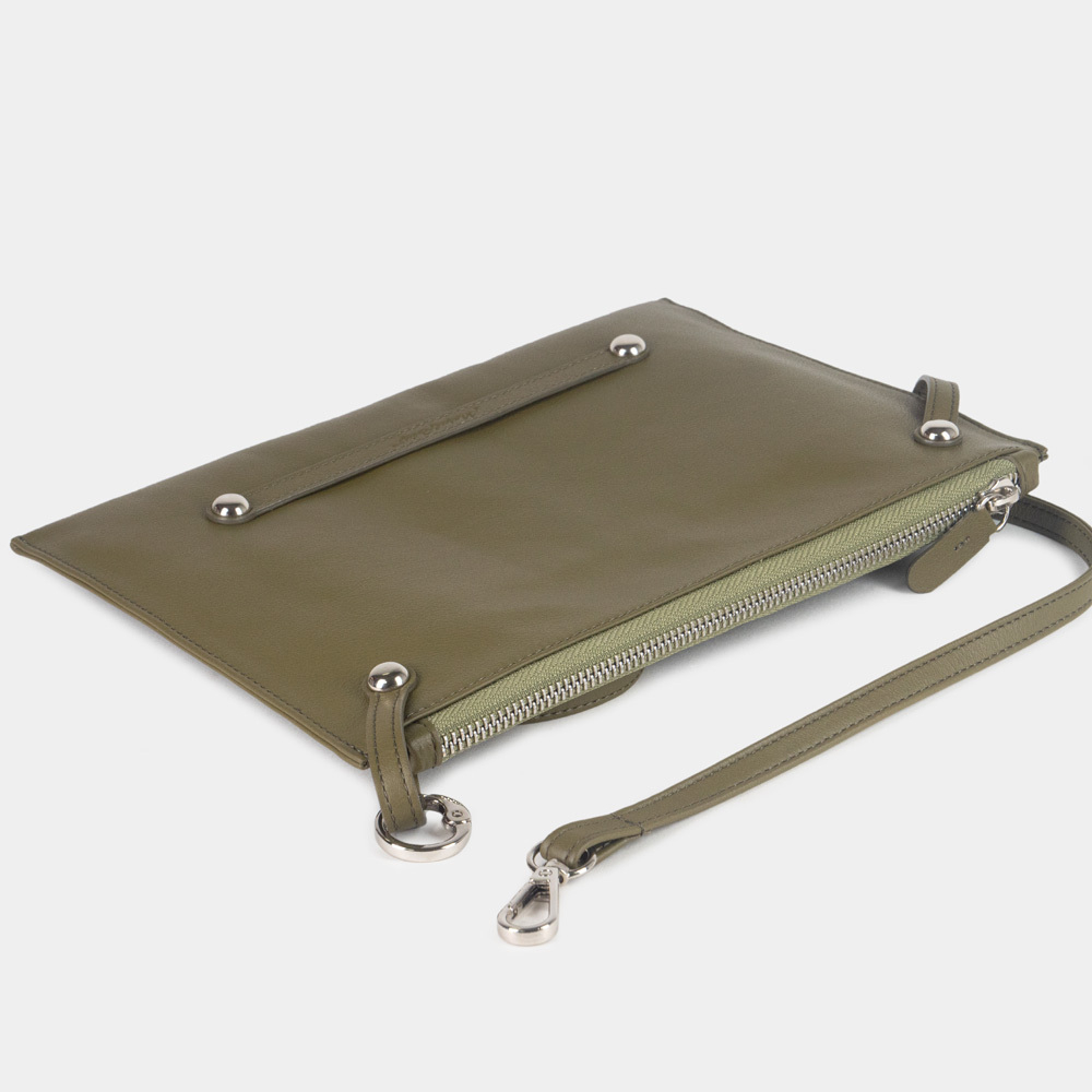 Сумка Julie из кожи теленка, цвета оливы