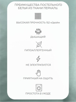 Наволочка 40х40 Перкаль Хлопок Зеленый 1 шт.