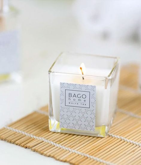 Белый чай, ароматическая свеча, Bago home