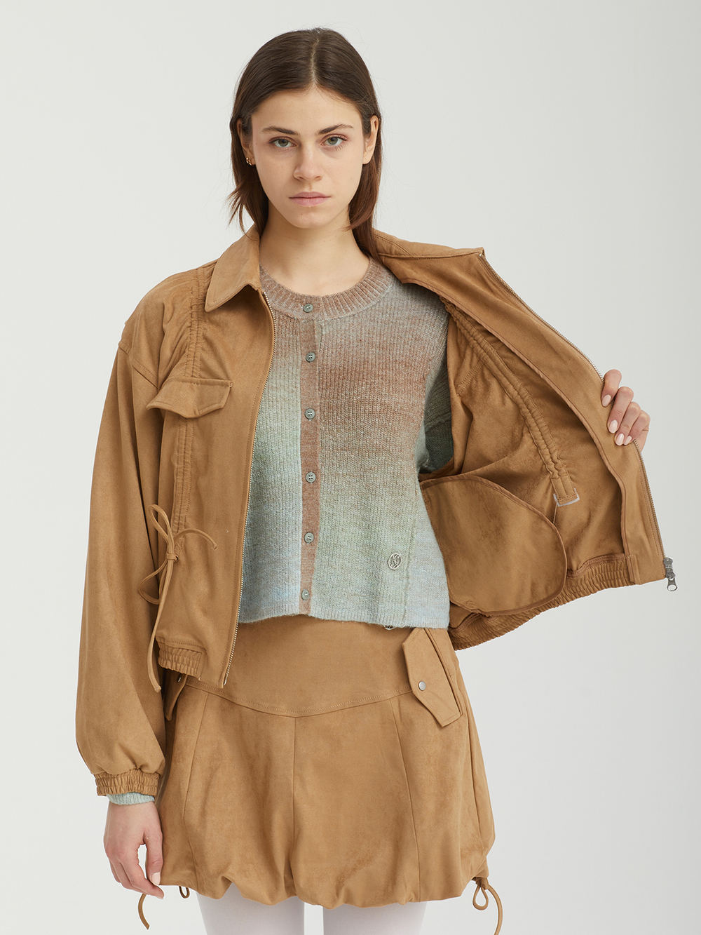 Женская Куртка Collection Suede Shirring