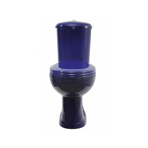 Унитаз-компакт "Дора" синий (гориз, нижн, сид, арм) (Ст.Оскол)