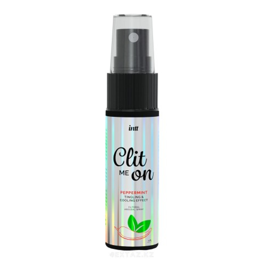 Охлаждающий жидкий вибратор для клитора с мятным вкусом Intt Clit Me On Peppermint 12 мл.