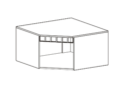 Прованс спальня антресоль угловая