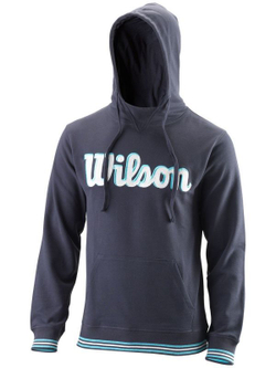 Куртка теннисная Wilson Chi Script PO Hoody-Slimfit M - Black