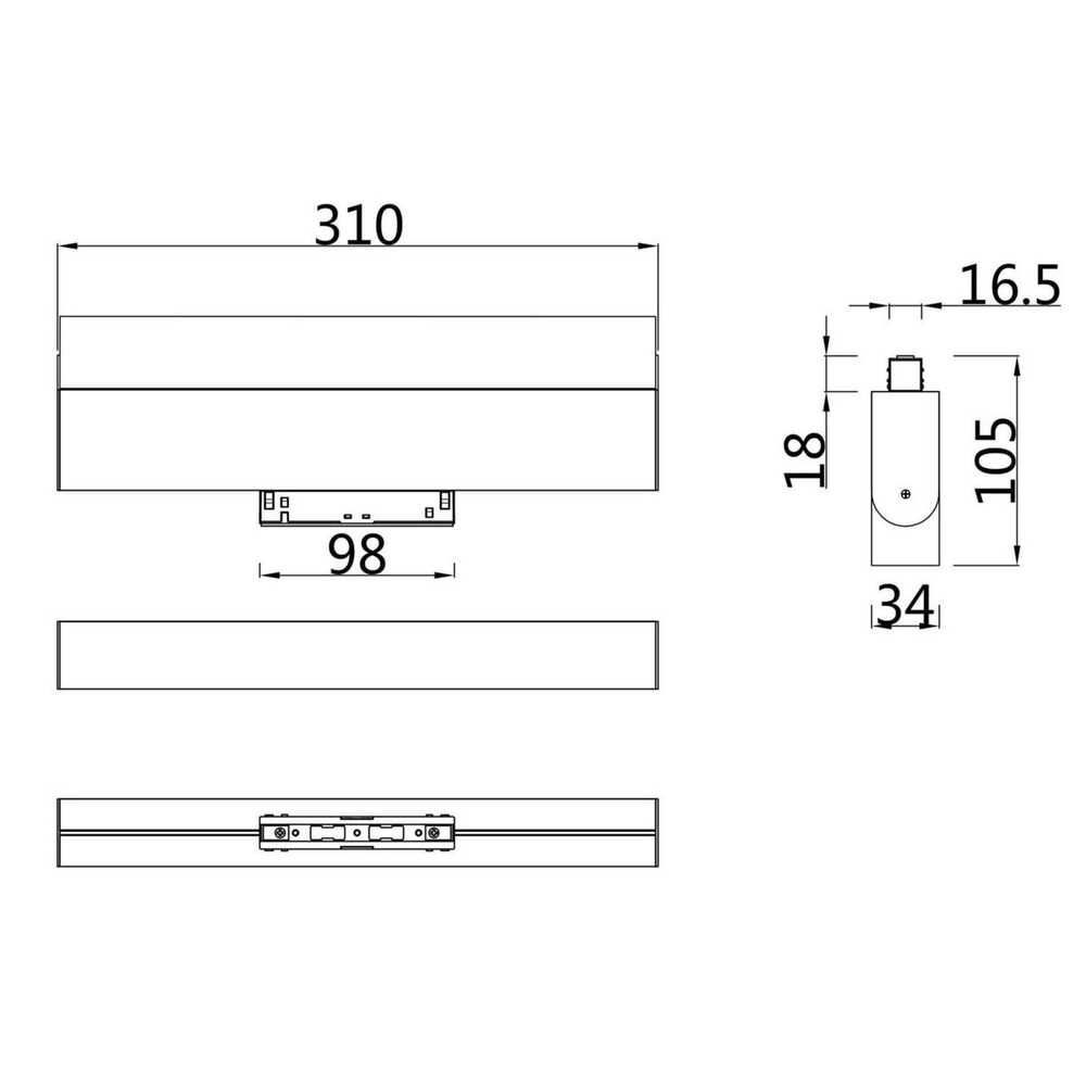 Трековый светильник Maytoni Technical TR013-2-20W3K-W