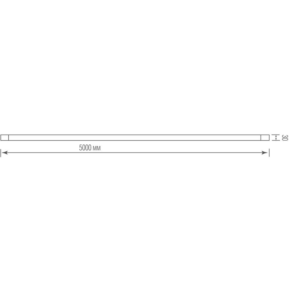 Led светильник для Round Line,   Tuba,  DC 48В,  70Вт,  Ra90,  D30xL5000 мм,  4770Лм,  360°,  3000К