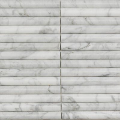 Мозаика PIX342 Bianco Carrara Convex (чип2х15.1) Матовая