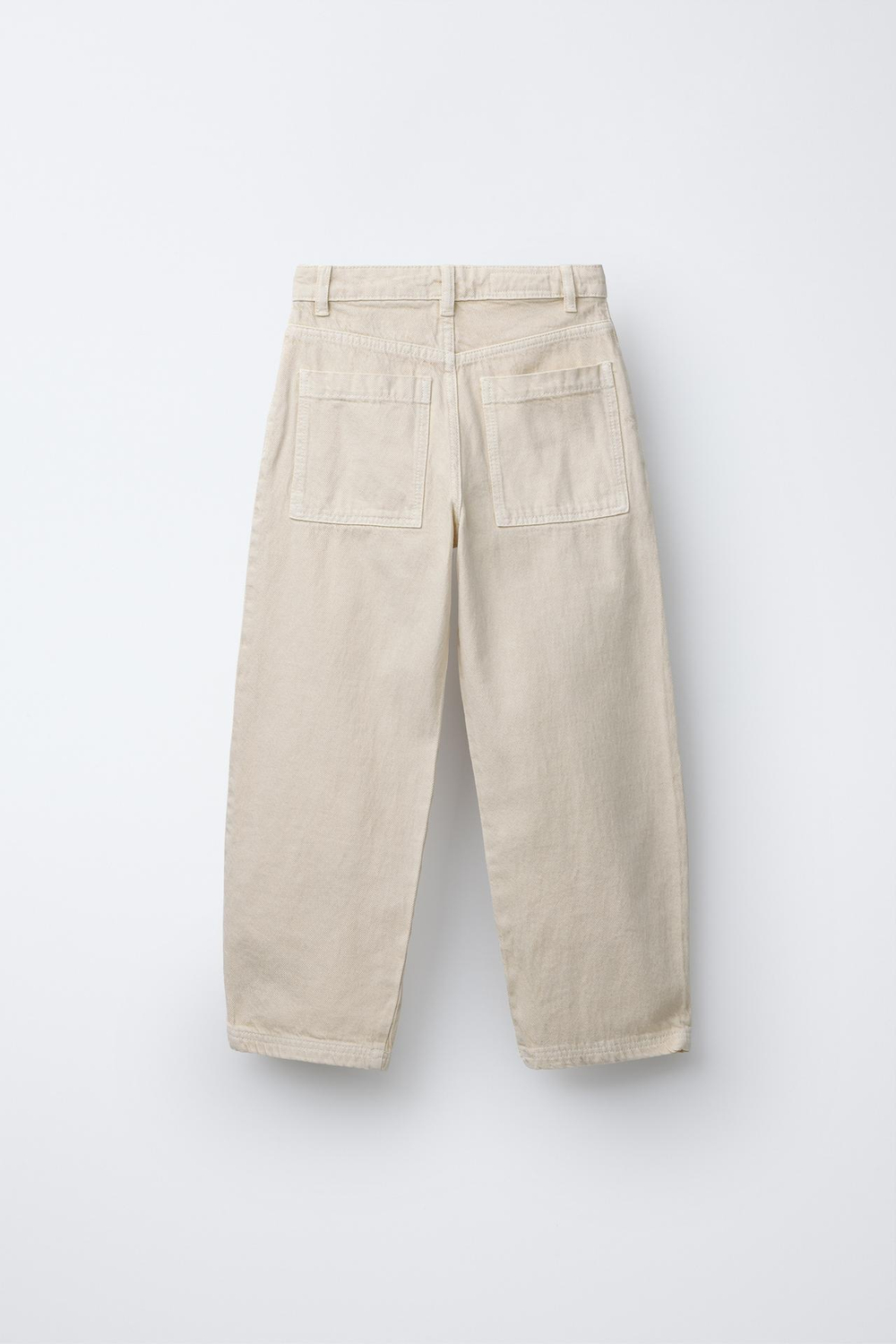 ZARA ДЖИНСЫ RELAXED BAGGY, ЭКРЮ