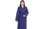 Халат вафельный Home One с кантом синий 56
