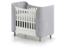 Кроватка KIDI Soft mini cпальное место 60*120 см (серый)