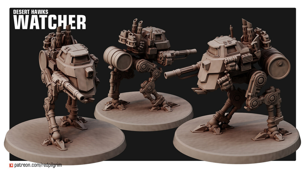 Astra Militarum Imperial Sentinel 1шт.миниатюра для AOS,Waha, Настольная игра, НРИ, Варгейм, РПГ