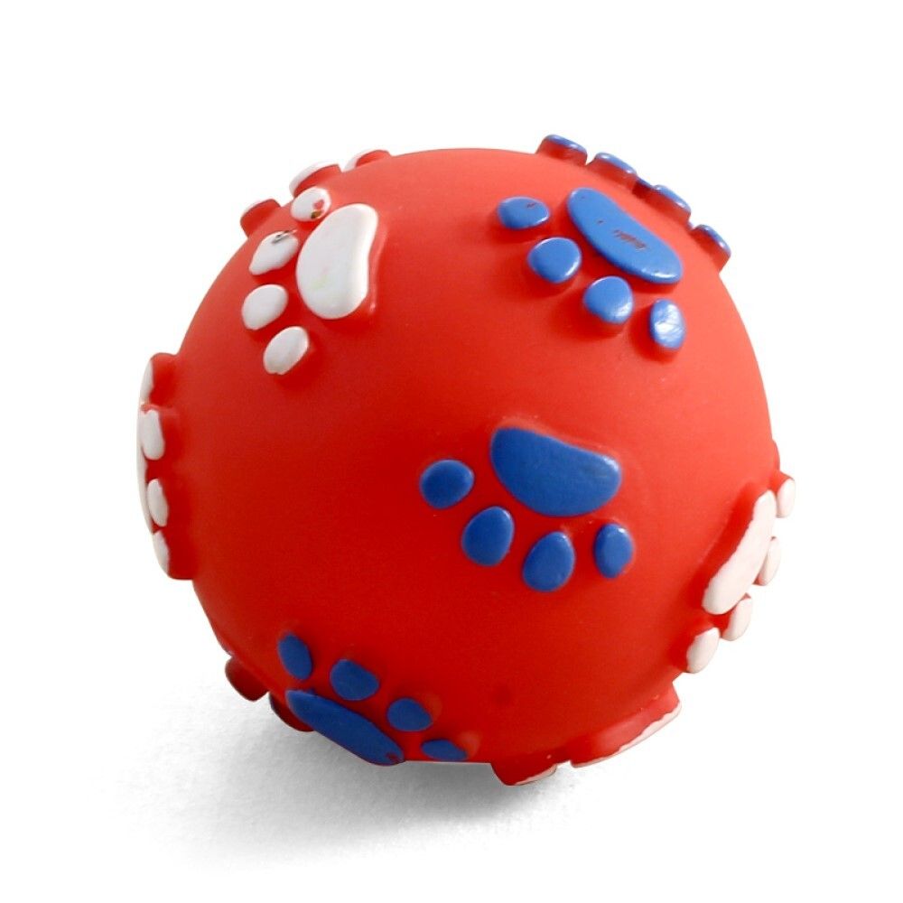 Игрушка &quot;Мяч с лапками&quot; с пищалкой 6 см (винил) - для собак (Triol)