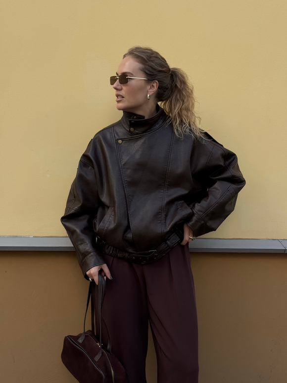 Кожаная куртка Best шоколад