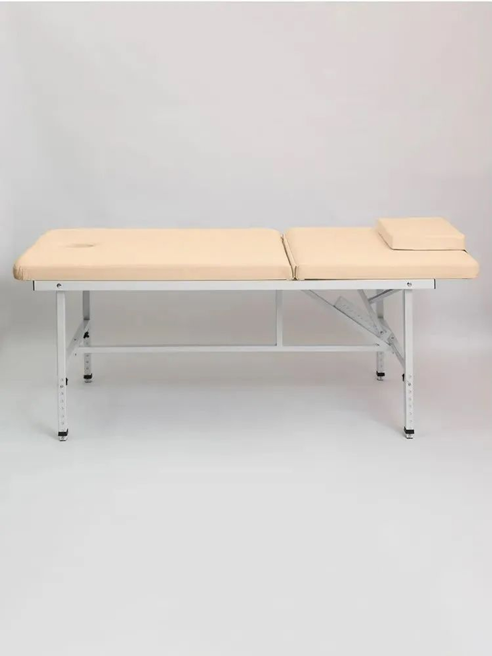 Массажный стол стационарный Massagecomplekt, с регулировкой высоты и вырезом для лица, 190/70, черный