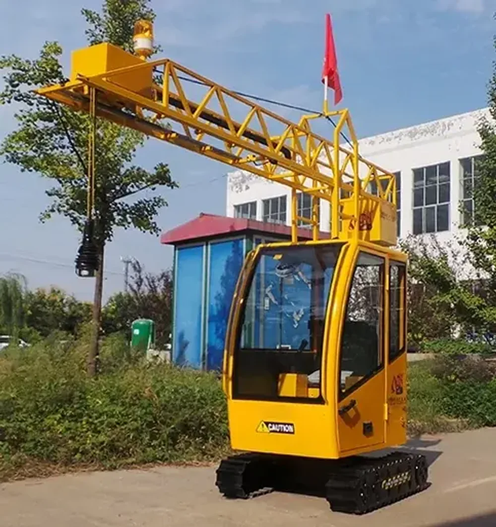 Детский аттракцион экскаватор, кран с электромагнитом "Башенный кран"