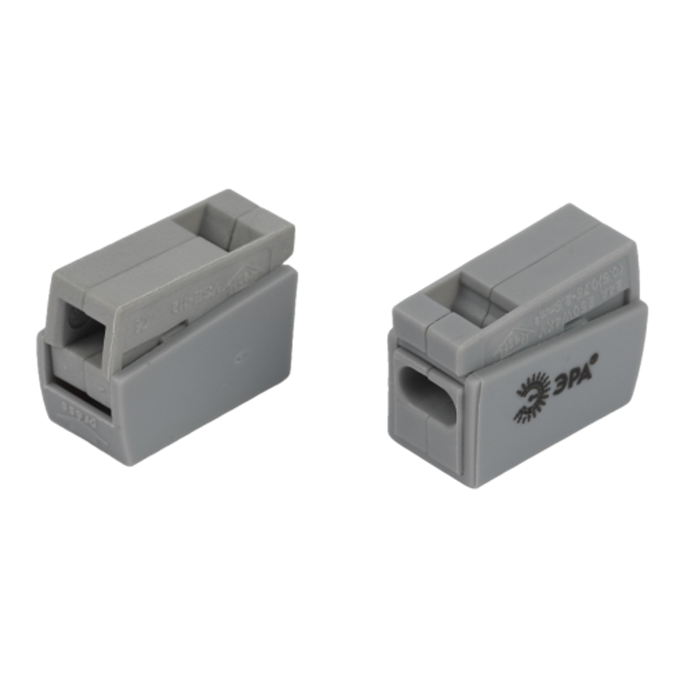 Клемма ЭРА NO-225-411 быстрозажимная 221-112 для светильников 2 полюса 0.5-2.5мм2 (упаковка 50 шт.)