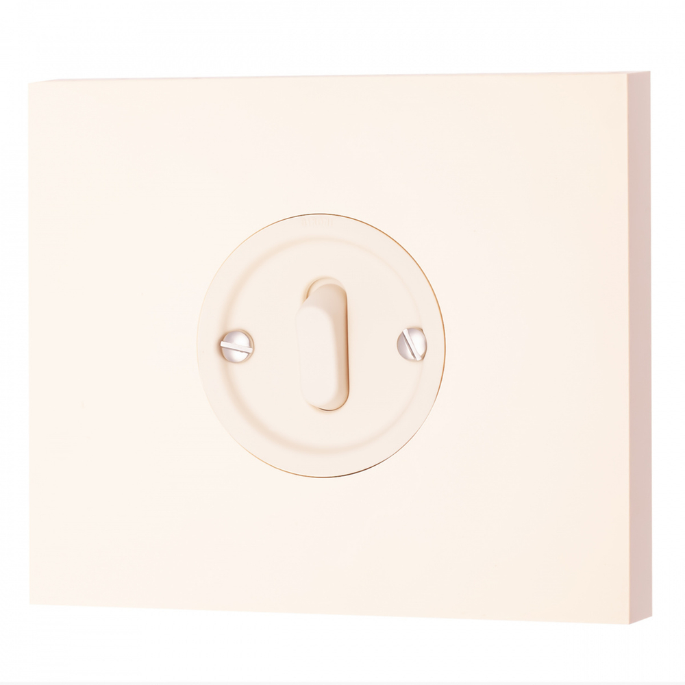 Выключатель 1-кл. проходной (скрытый монтаж), пластик, цвет Песочное золото матовый B3-221-24M